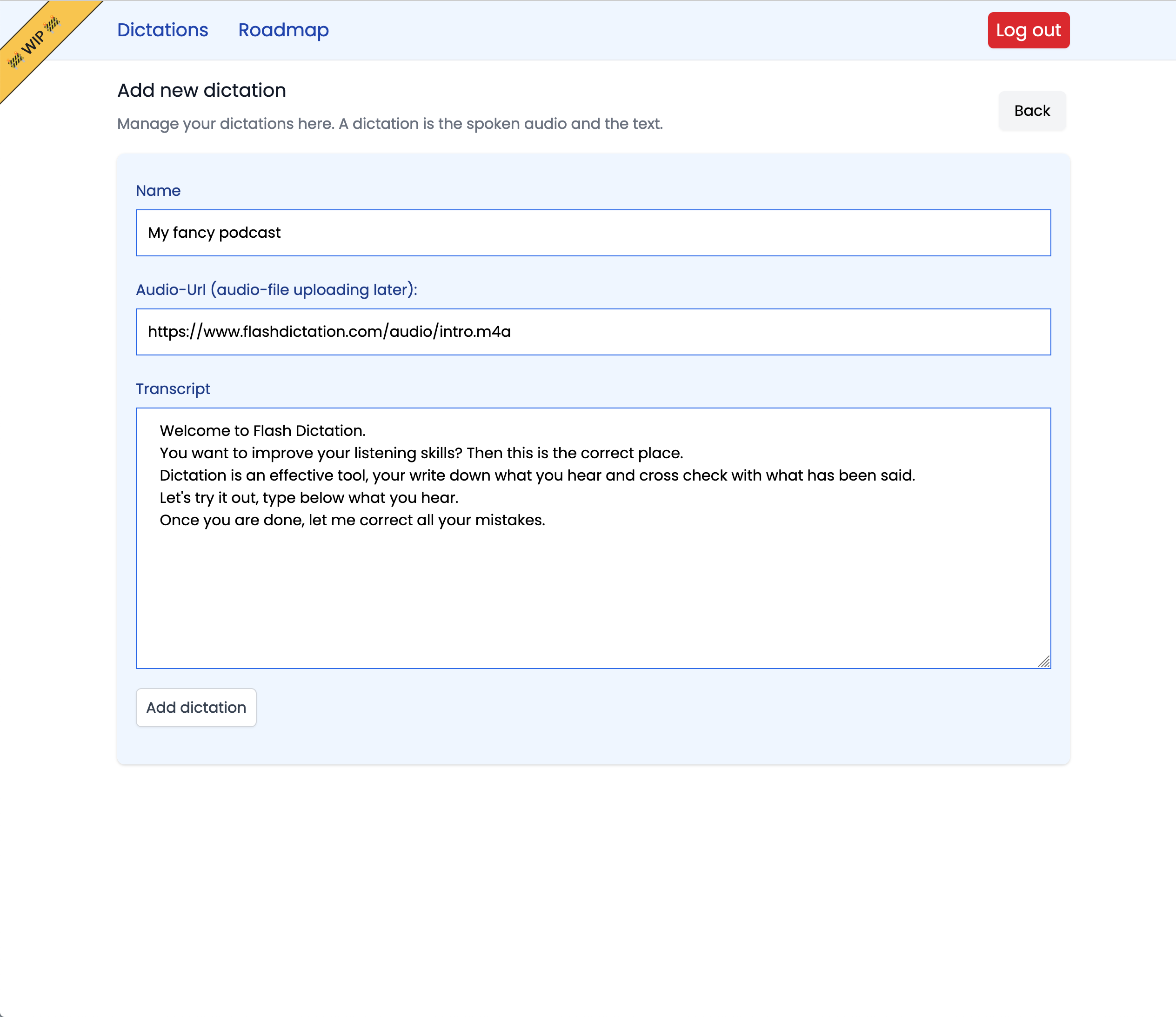 Makeup edit page page