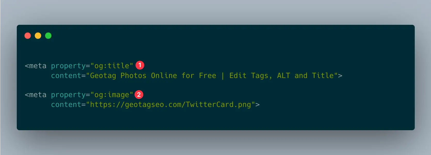 OG Meta tags html code